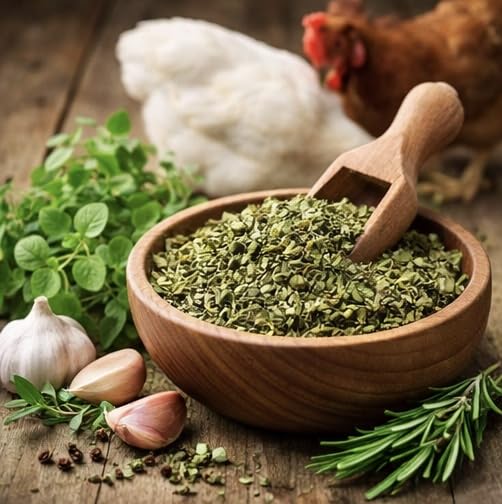 Poultry Nesting Herbs, Includes Oregano, Basil, Red Pepper Flakes, Garlic, Rosemary, Lavender, and More! 8oz, 16oz, 32oz