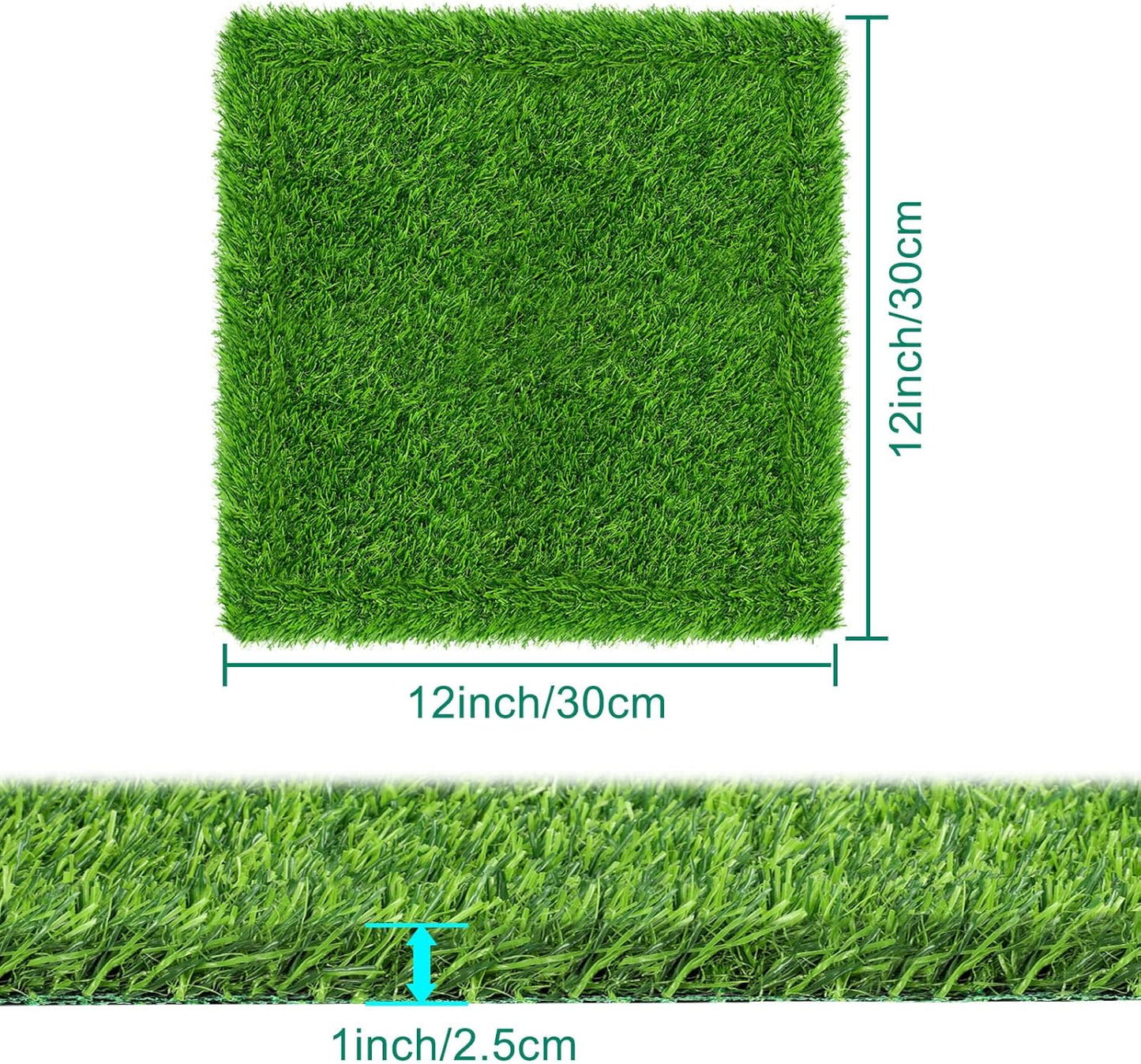 Washable Artificial Grass Nesting Pads - Chicken Nesting Pads for Chicken Coop and Pet Garden Lawn Indoor Outdoor 12"×12"×1"