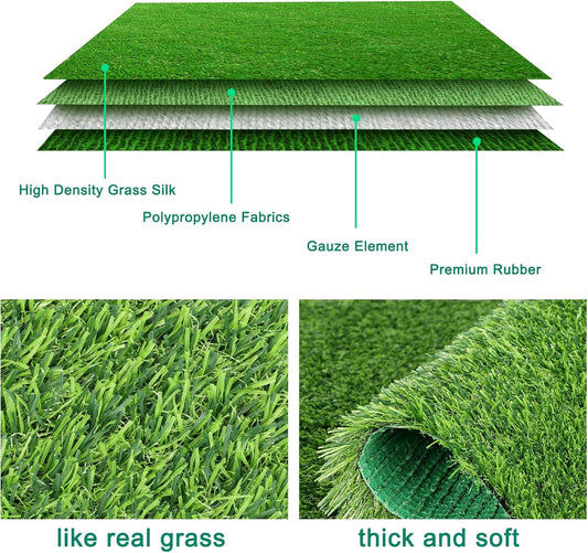 Washable Artificial Grass Nesting Pads - Chicken Nesting Pads for Chicken Coop and Pet Garden Lawn Indoor Outdoor 12"×12"×1"